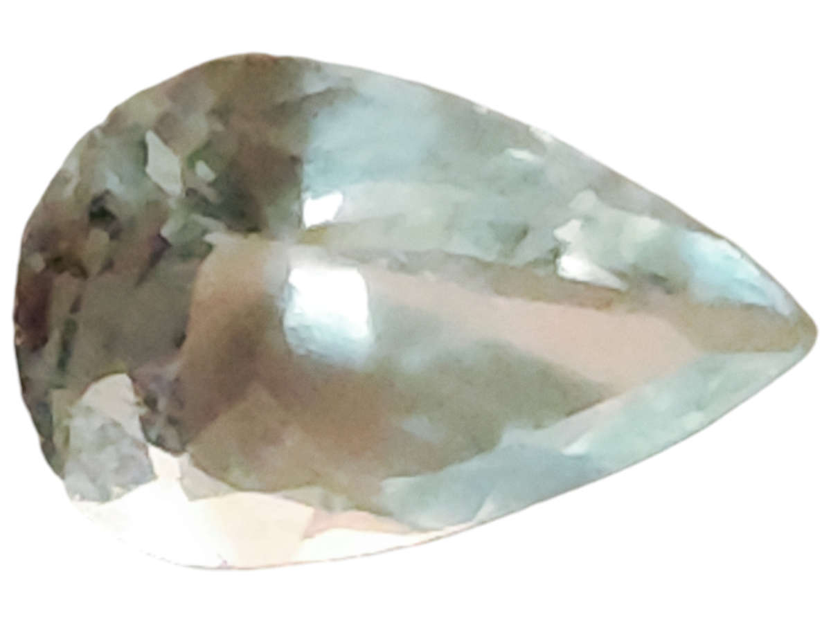 Aquamarine, pear cut, 1.260ct, 6x10mm