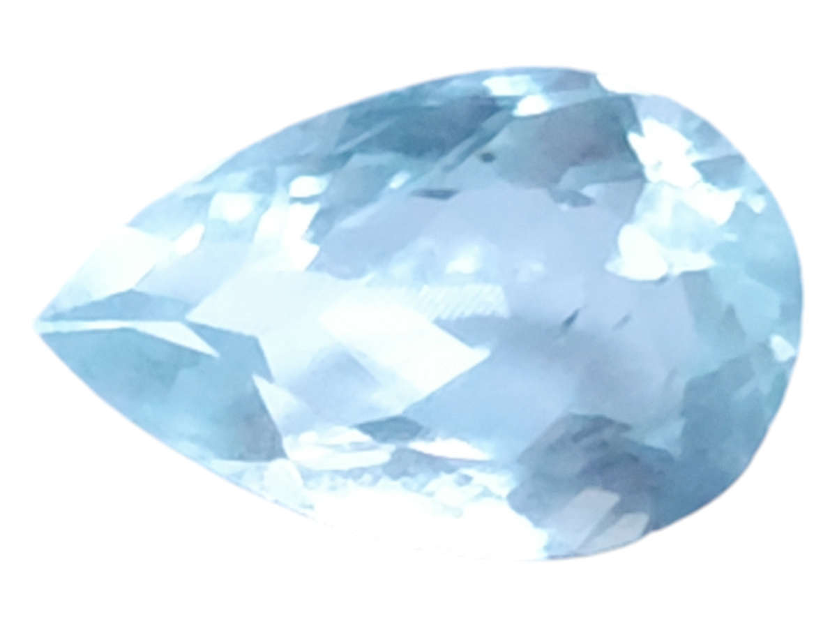 Aquamarine, pear cut, 1.095ct, 6x9mm