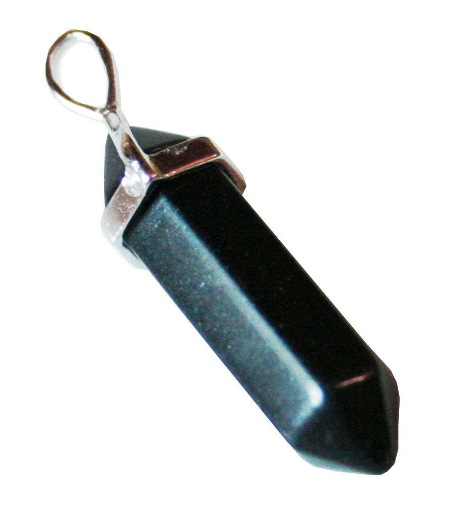 Black Obsidian point pendant, 40mm