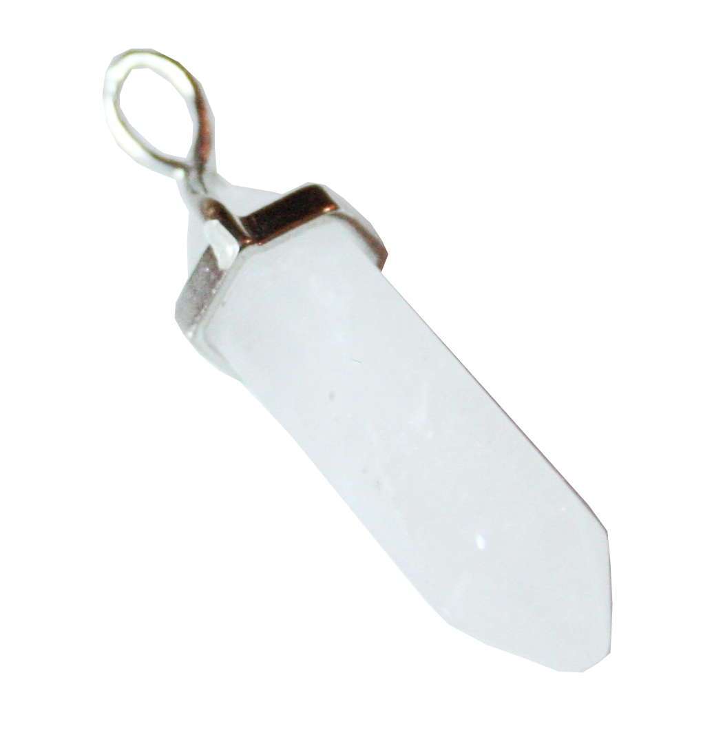 Quartz point pendant, 40mm