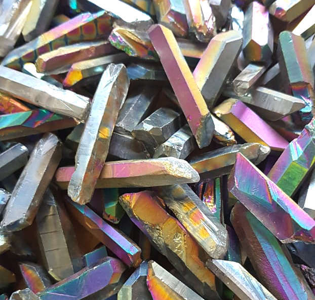 Flame Aura Quartz Crystals, 2-8cm - Silver Hills 0.01kg