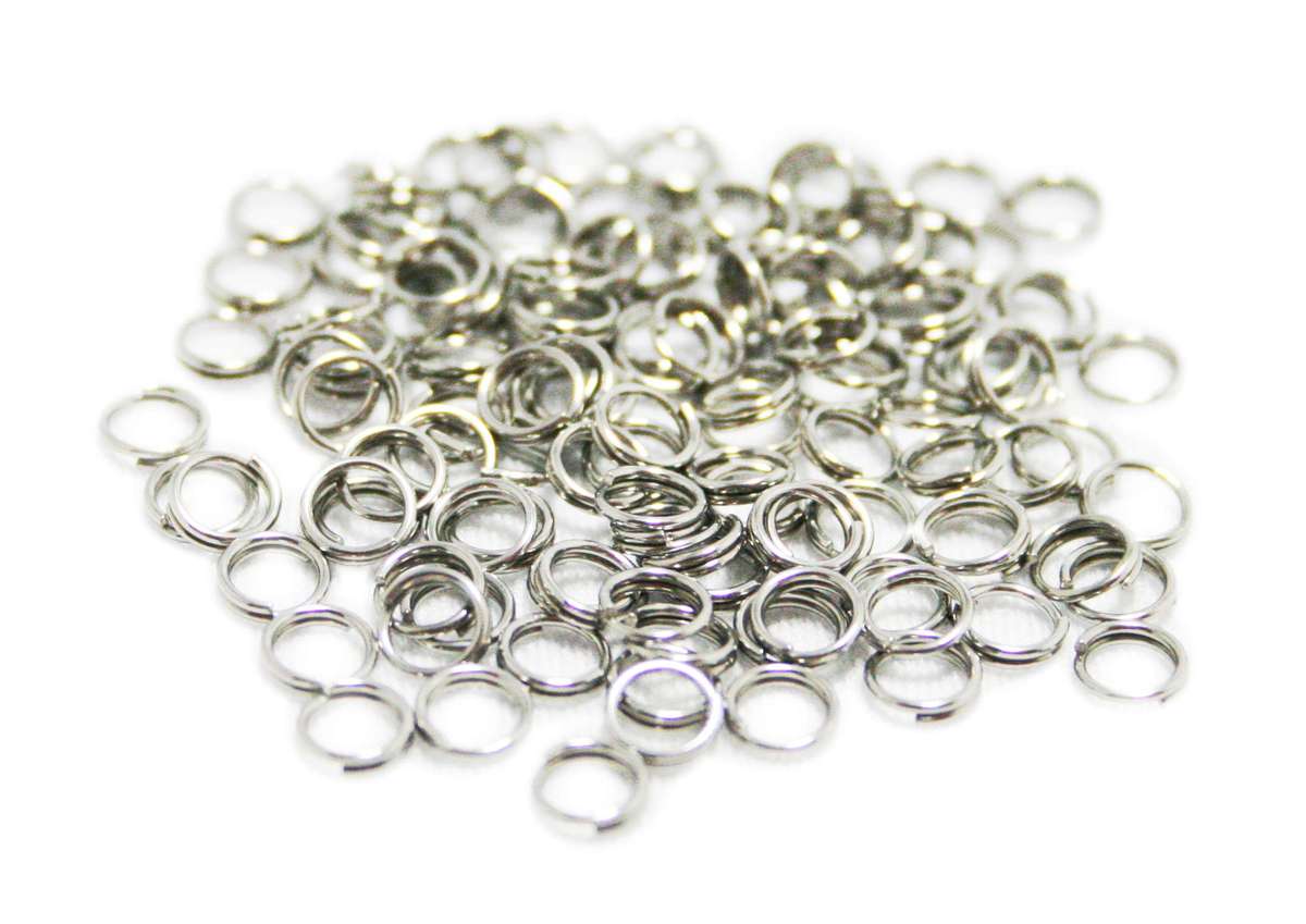200 x Splitring in stainless steel, 0.6x6mm