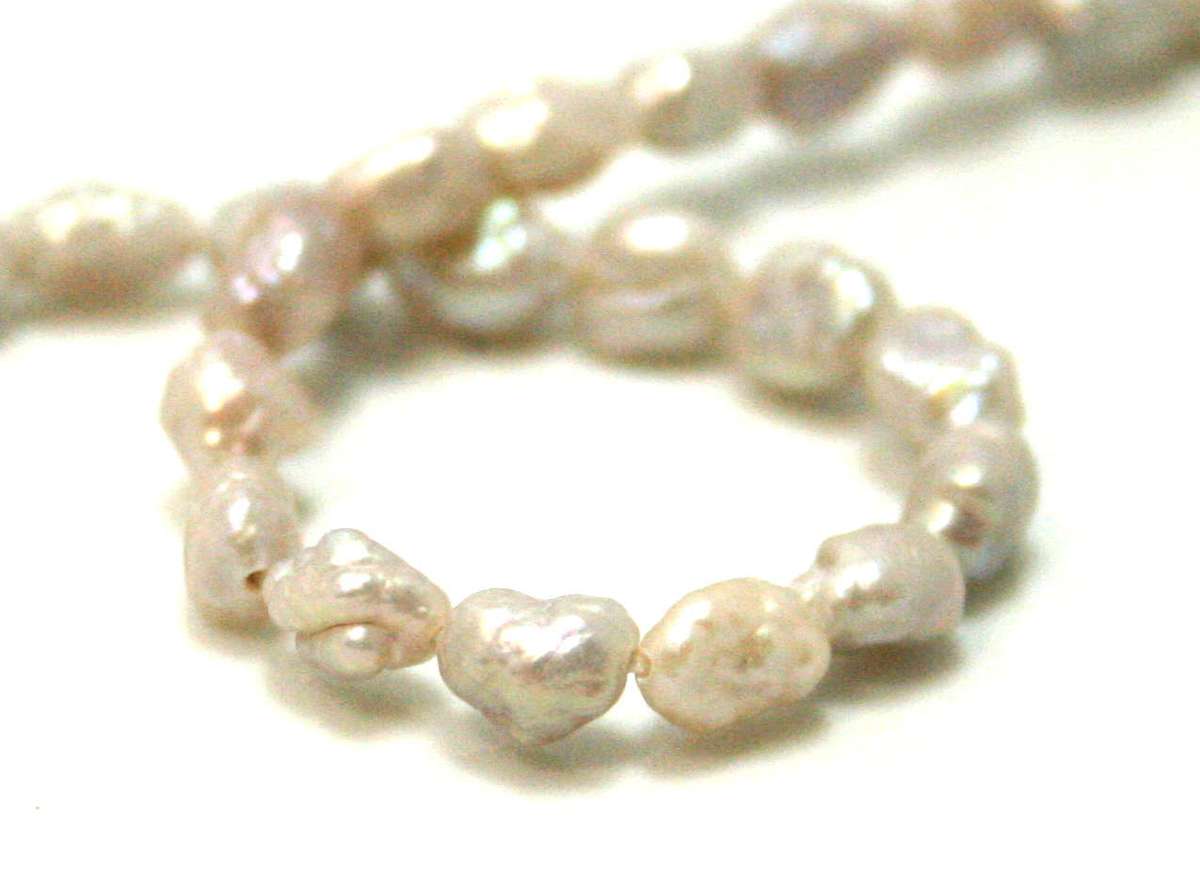 Freshwater pearl string, rice, light grey, 6mm, 40cm - Silver Hills 0.01kg