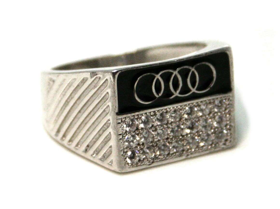 CZ "Audi" ring 925 silver, unisex, 21mm ID