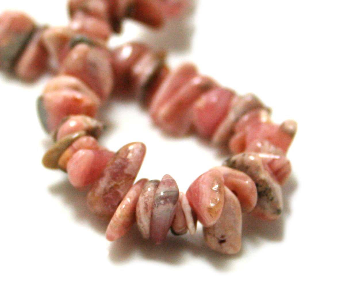 Rhodochrosite chip string, 80cm