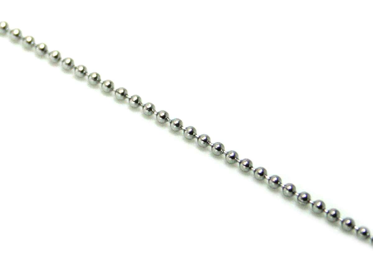 Stainless steel ball chain, 1mm, 1 meter