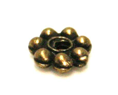 20 x Daisy spacer, bronze, 6mm