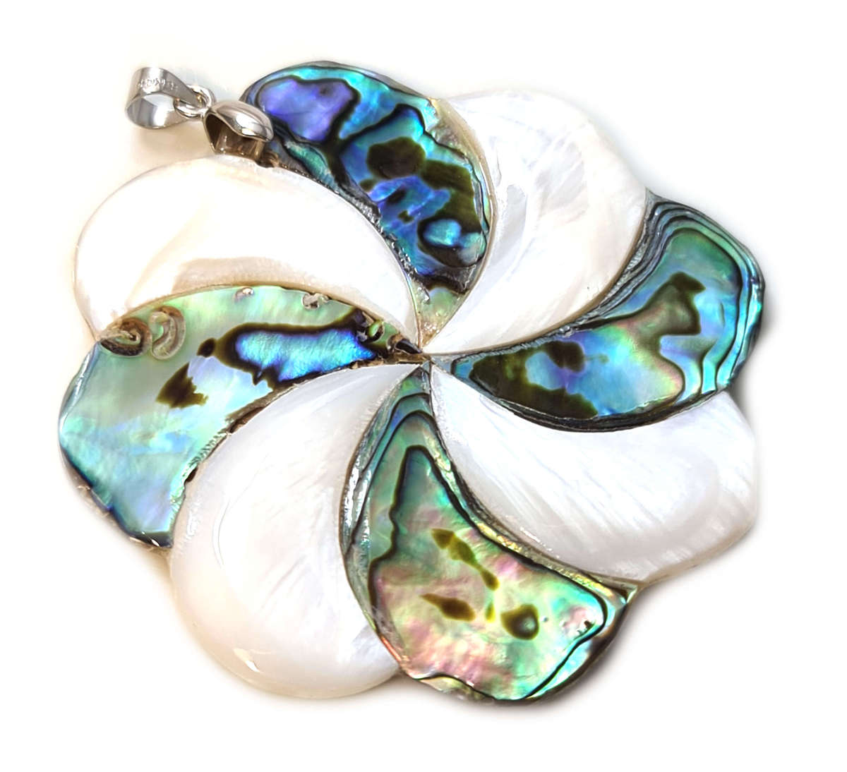 Shell flower pendant, 56mm
