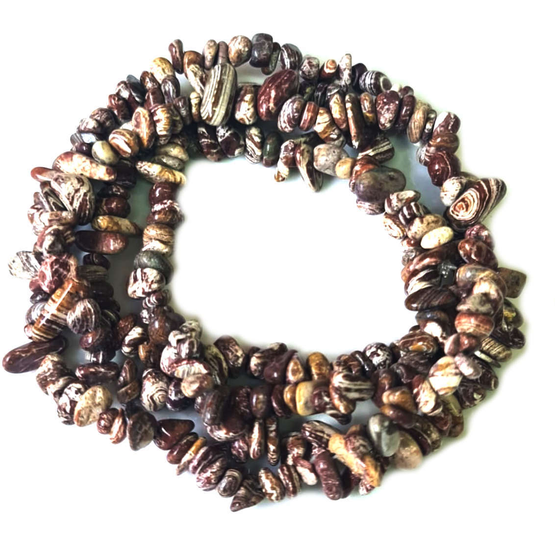 Cappuccino Jasper Chip string, 80cm