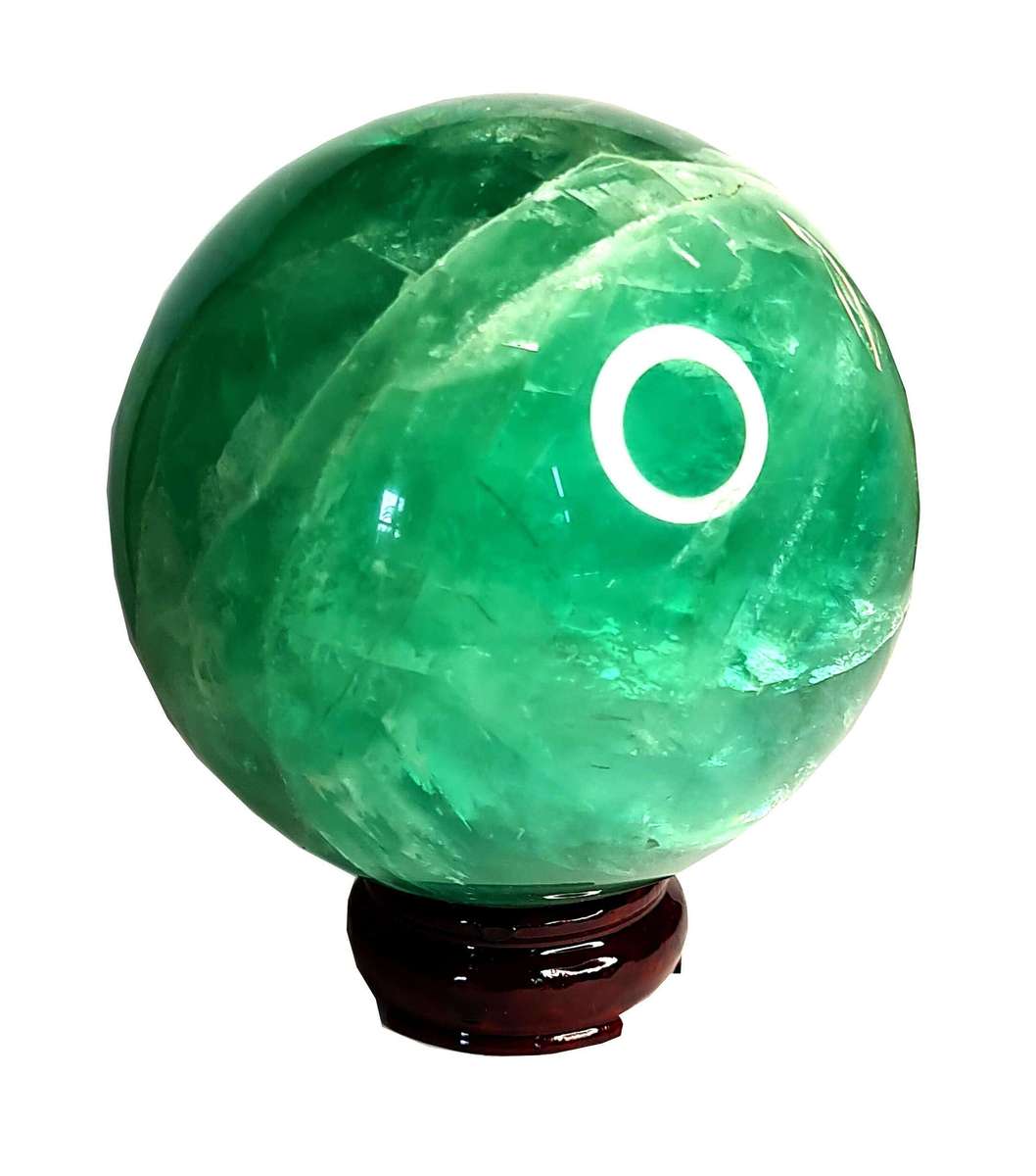Fluorite Sphere on stand, 14cm high