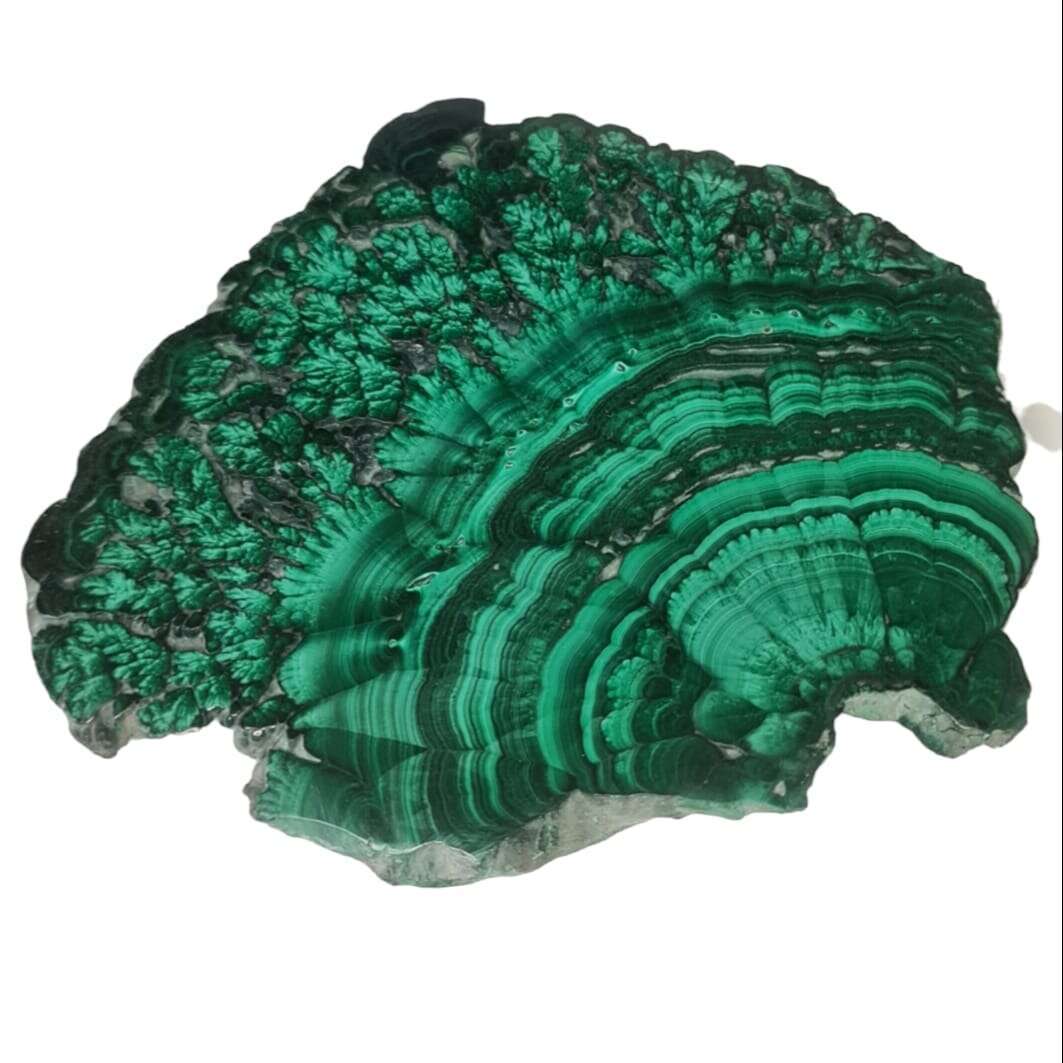 Malachite slab, polished, 135x160mm