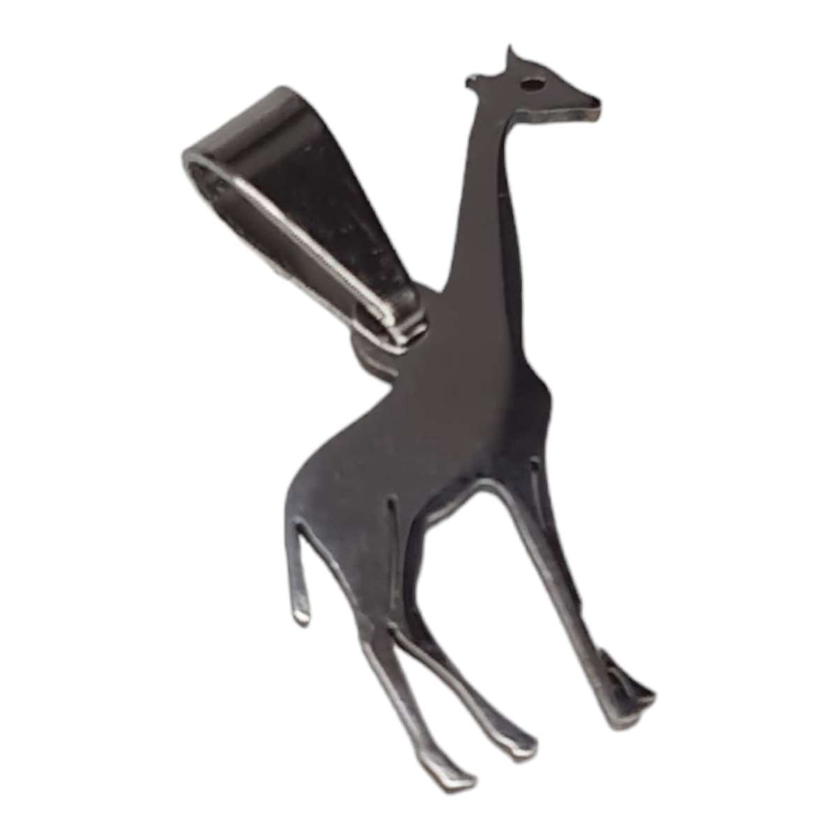 Giraffe pendant, stainless steel, 22mm