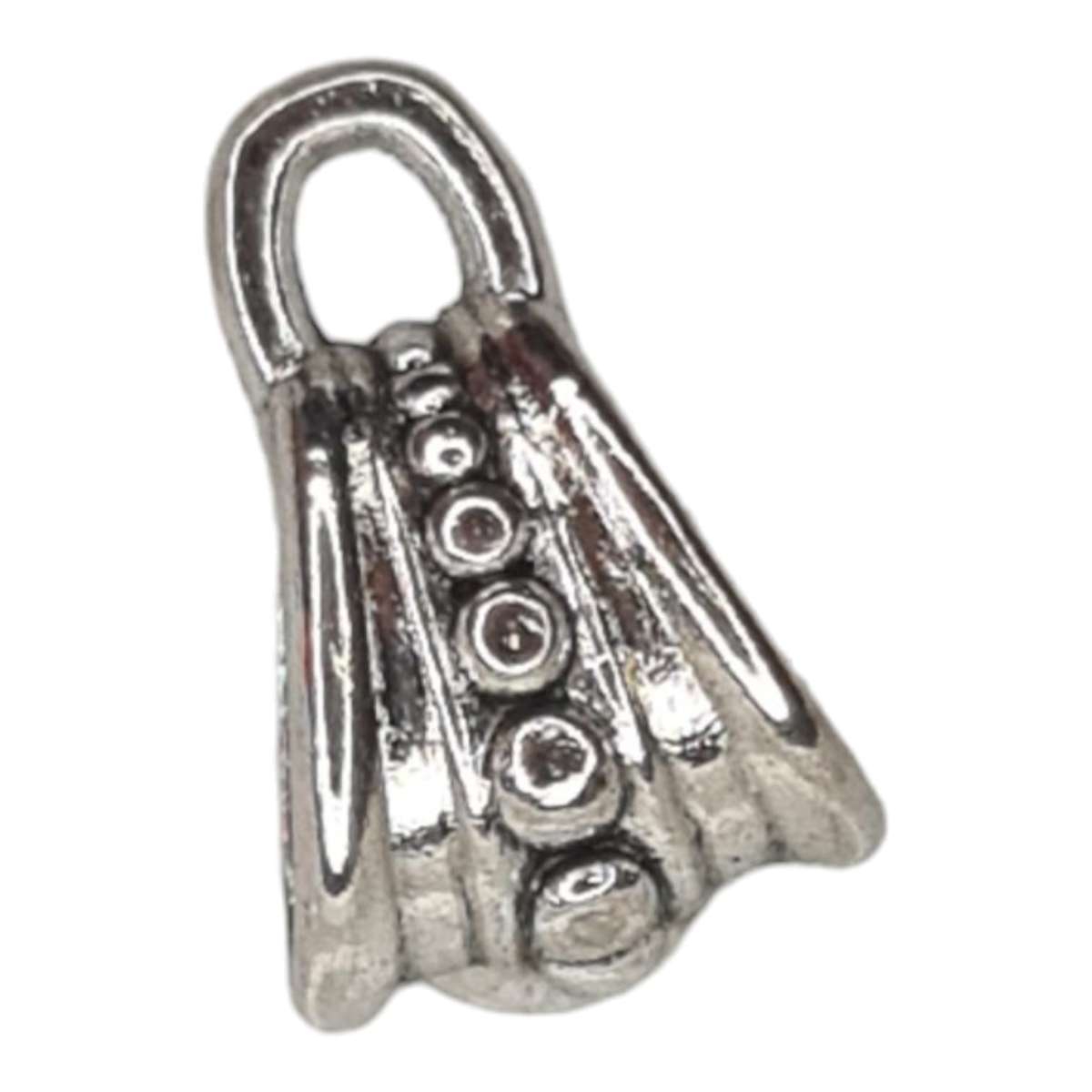 Tube bail w ring, 10x15mm, 6mm hole