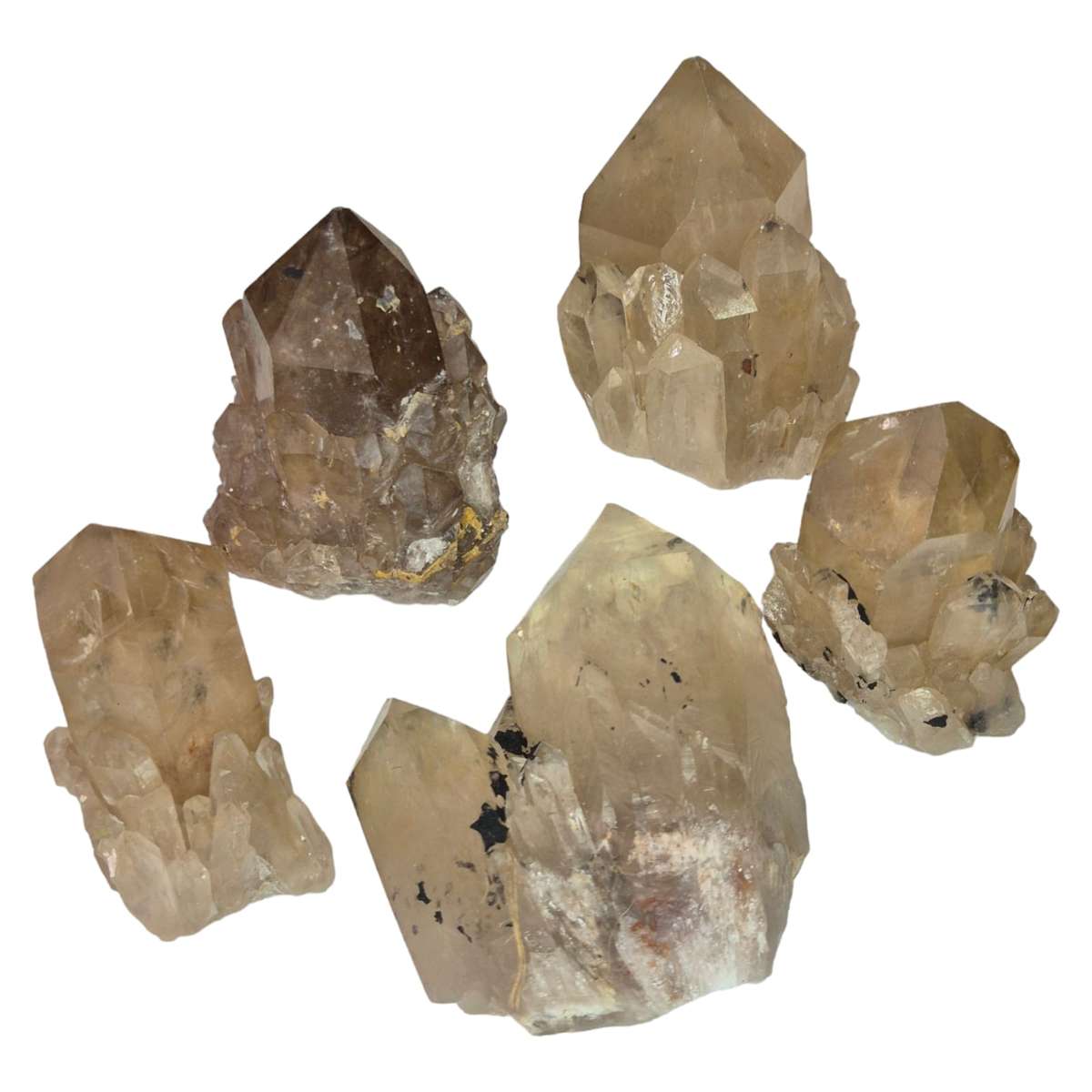 Natural Citrine point clusters, Congo, 50-75mm