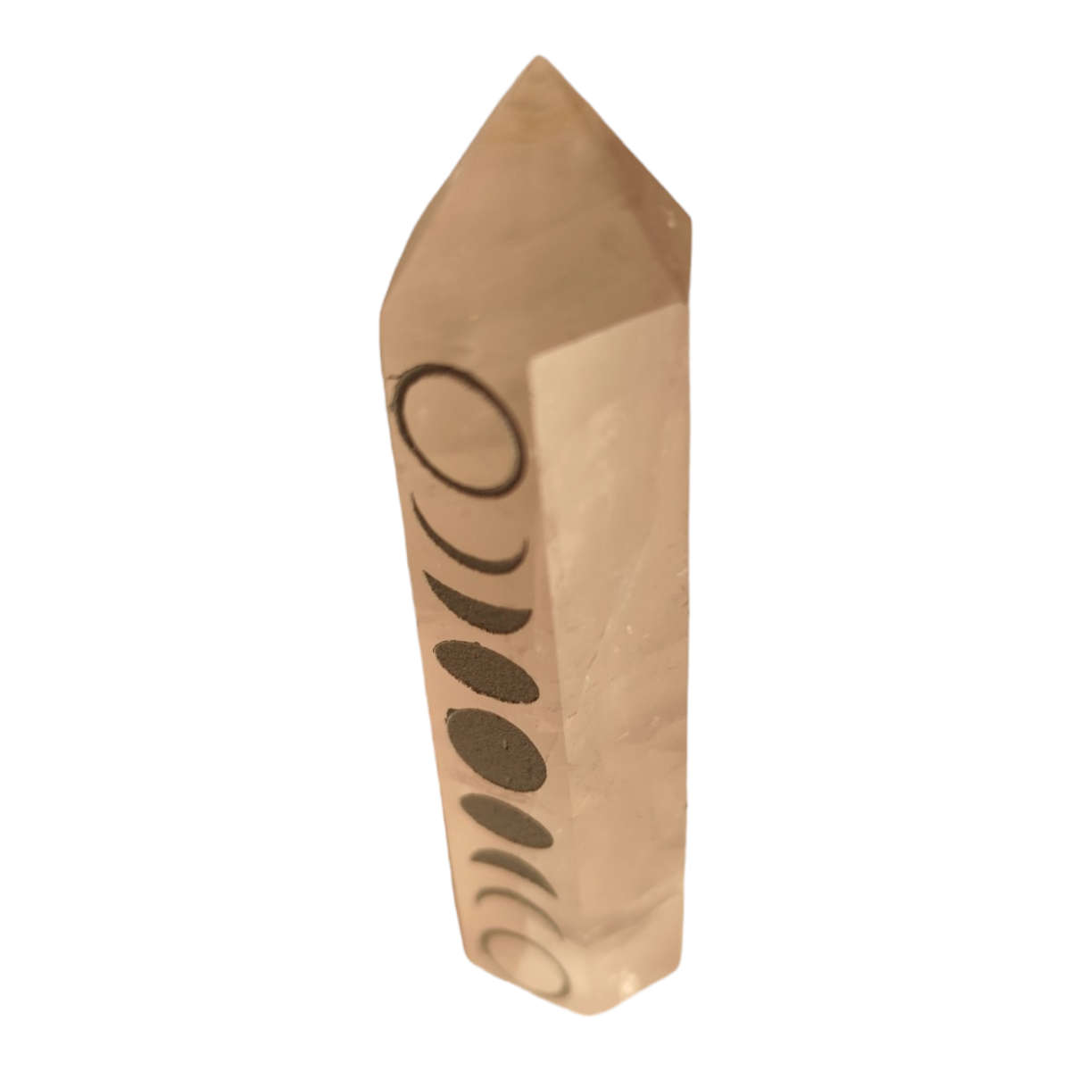 Phases of the moon quartz point 7-8cm