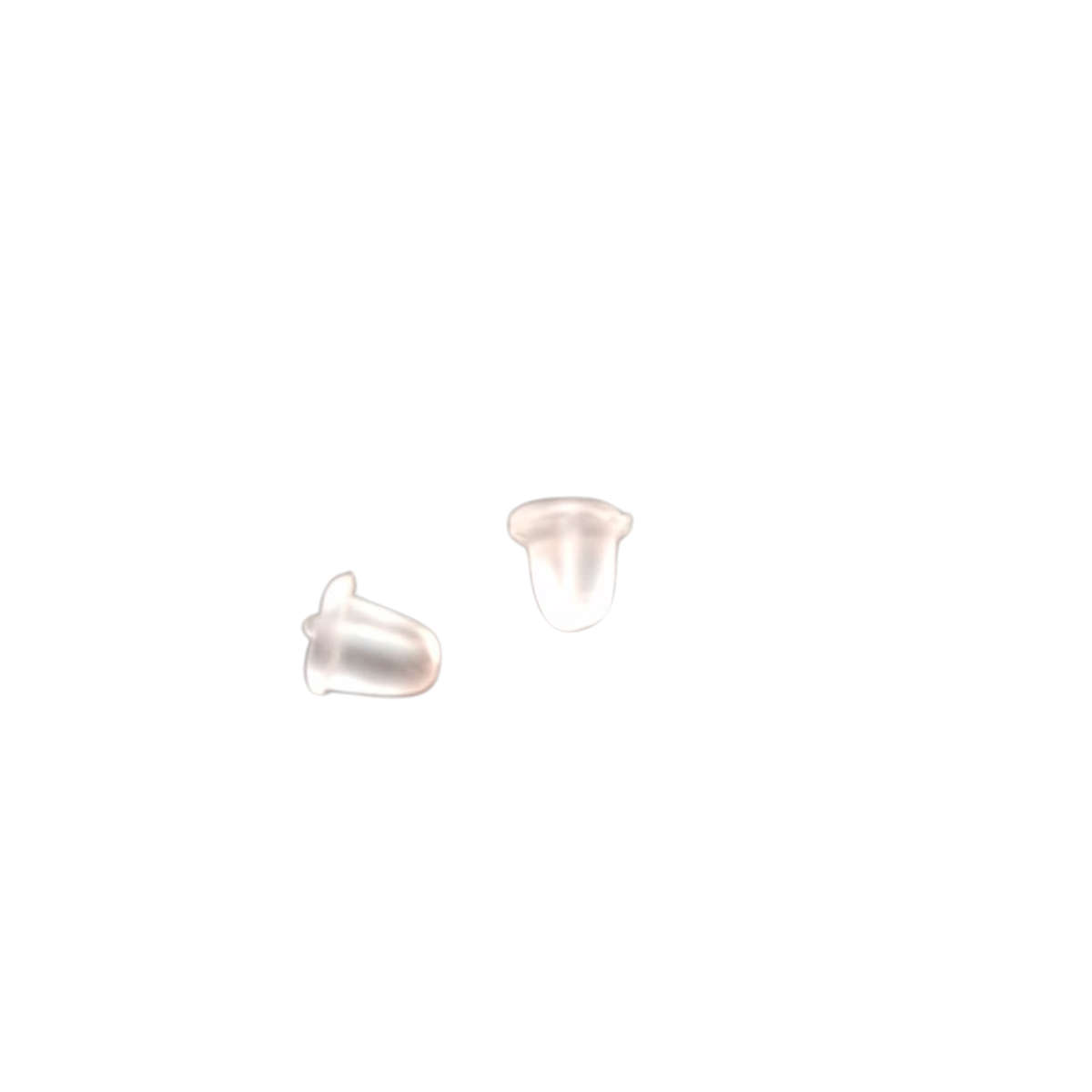 20 Pairs Silicon earring backings, 4mm x 4mm