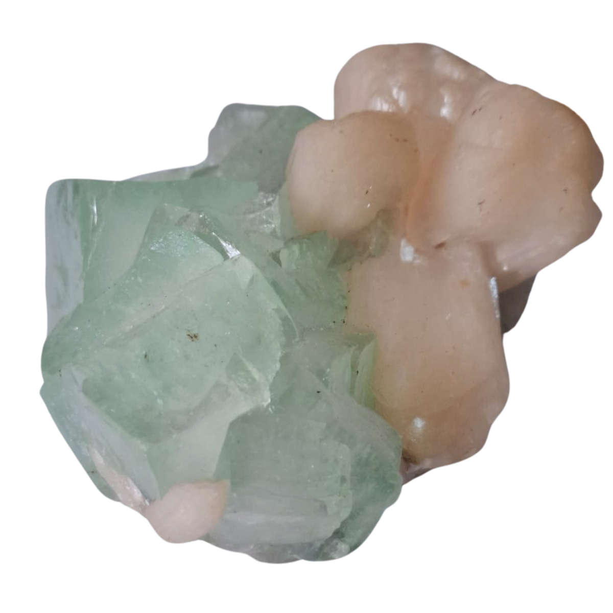 Apophylite with Stilbite, India (5.4 x 13 x 8.5cm)