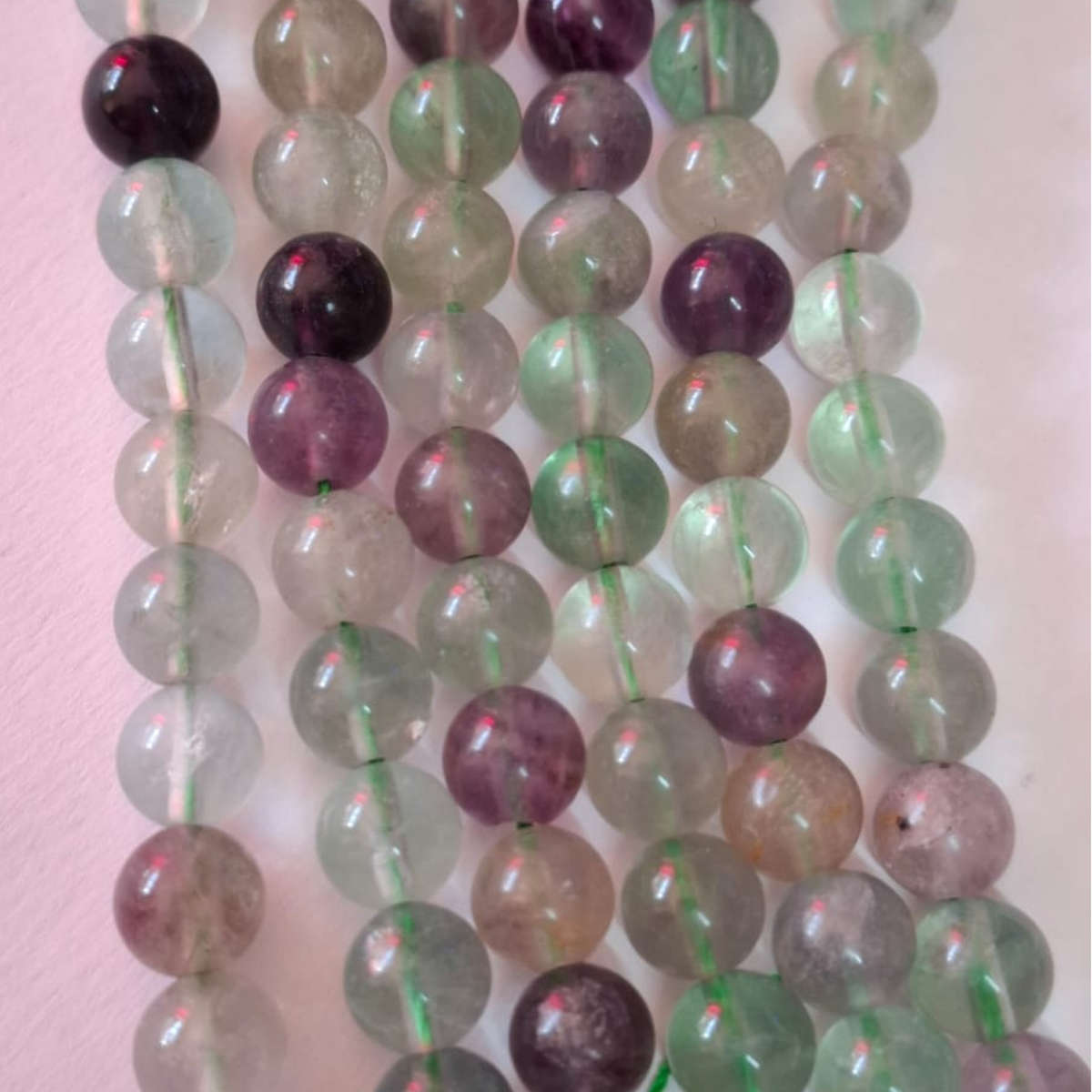 Fluorite bead string, 8.5mm, 40cm