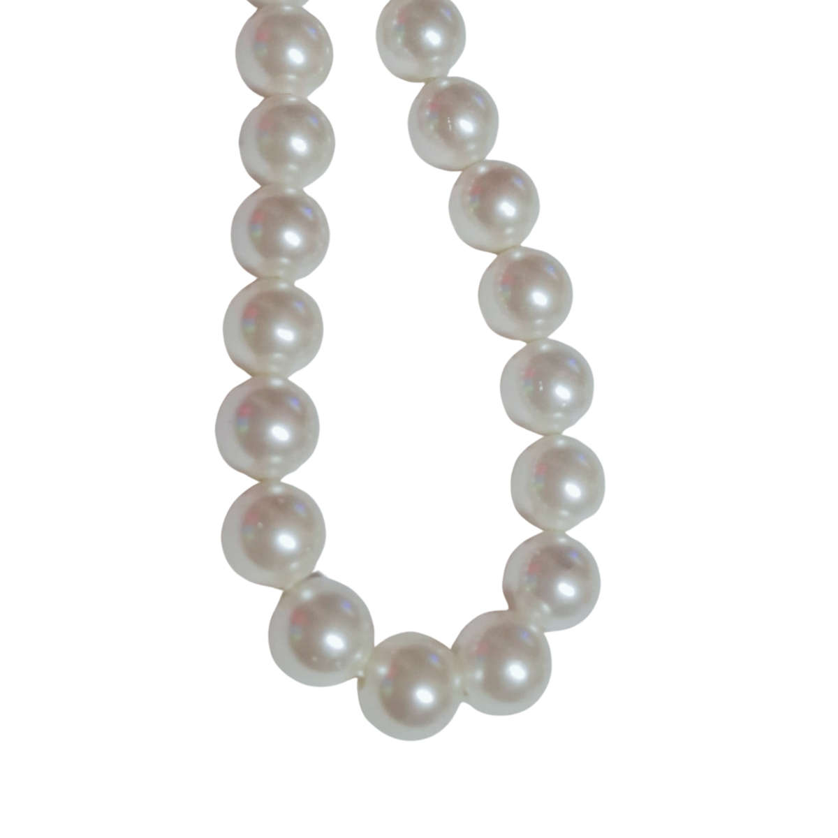 White Shell pearl bead string, 6mm, 40cm