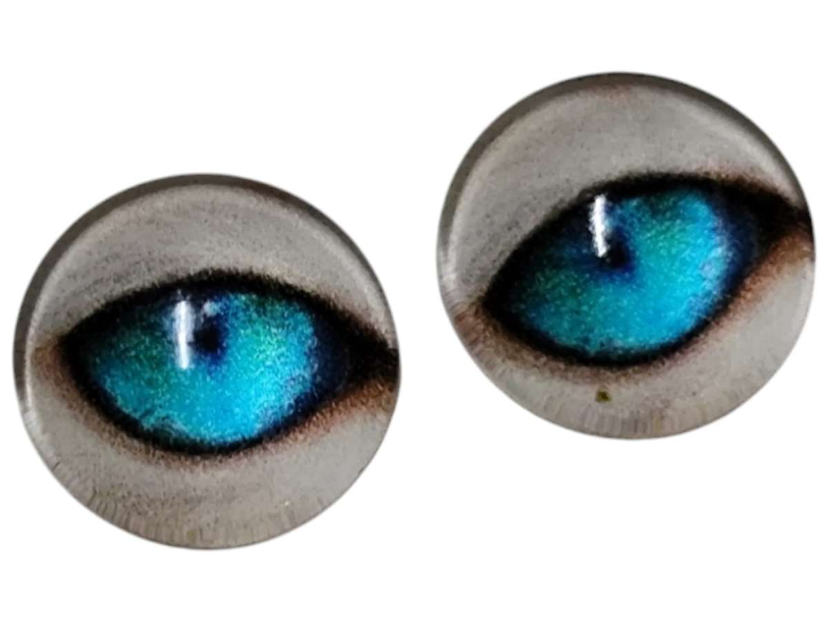 Pair of dome assorted eyes, 10mm in diameter, assorted colours