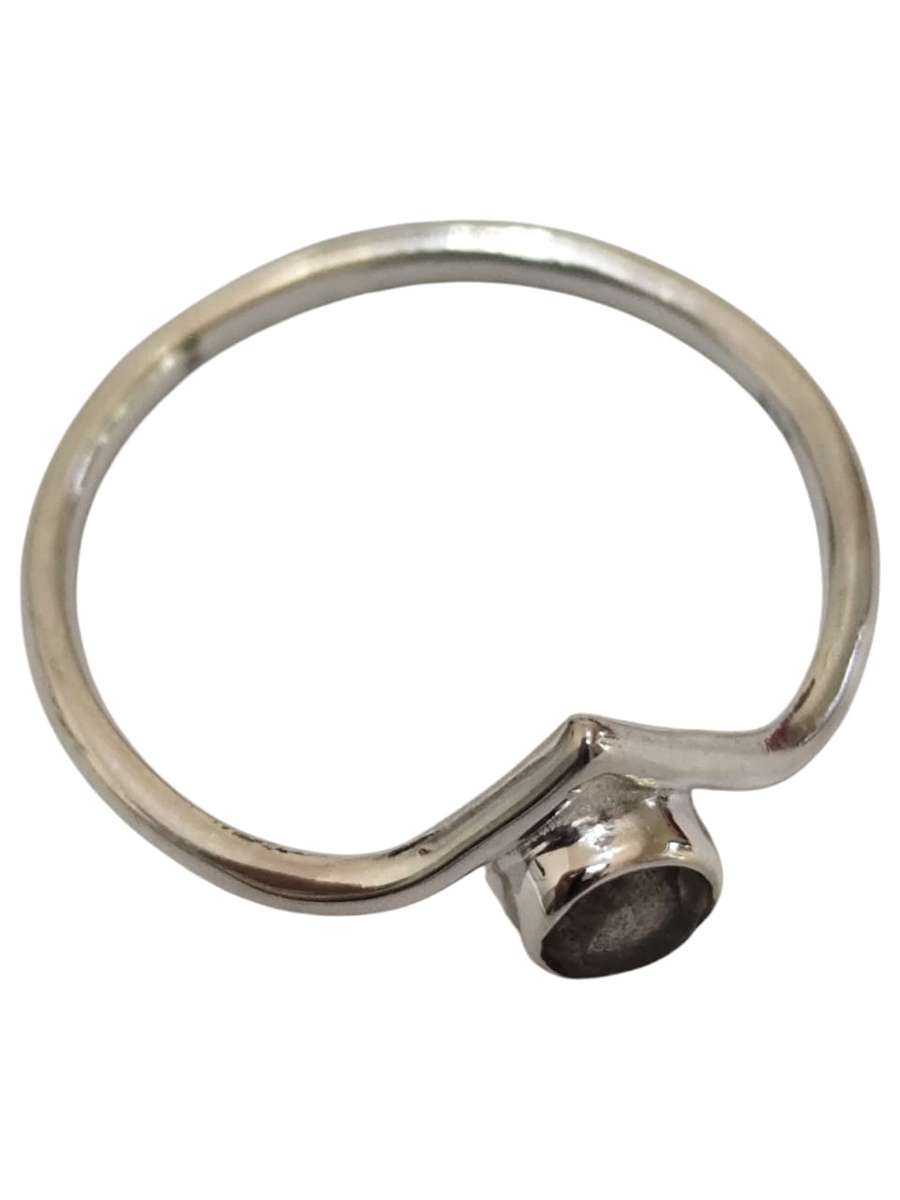 Labradorite ring in 925 silver, Round, size 8