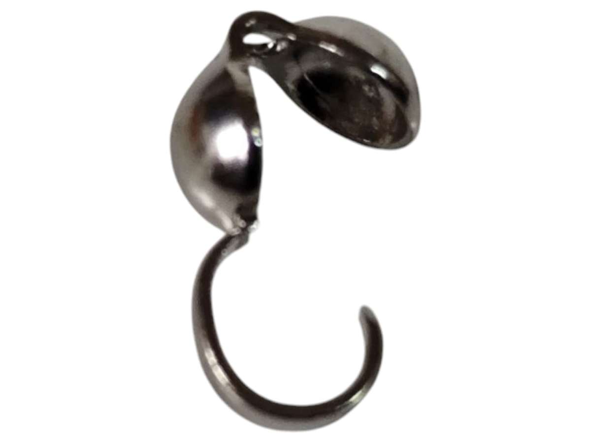 Packet of 30 bead tips silver color, 8mm