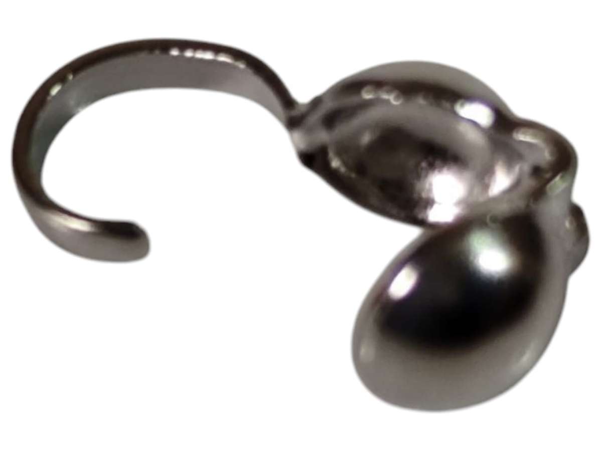 Packet of 30 bead tips silver color, 8mm