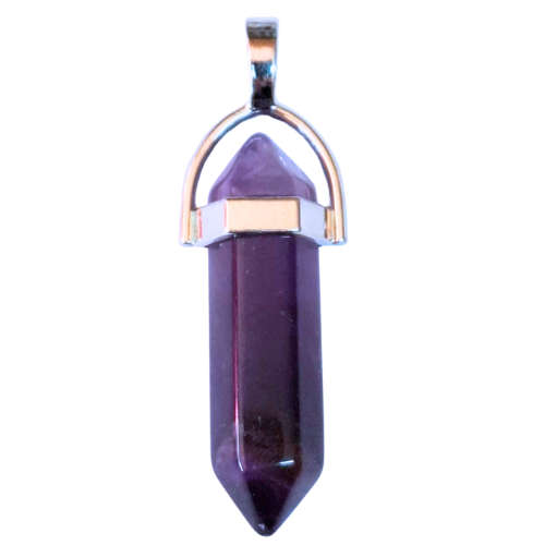 Dark Amethyst point pendant, 41mm
