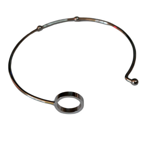 Stainless steel simplistic bangle, Band thickness 2mm, Diameter 6-7.1cm