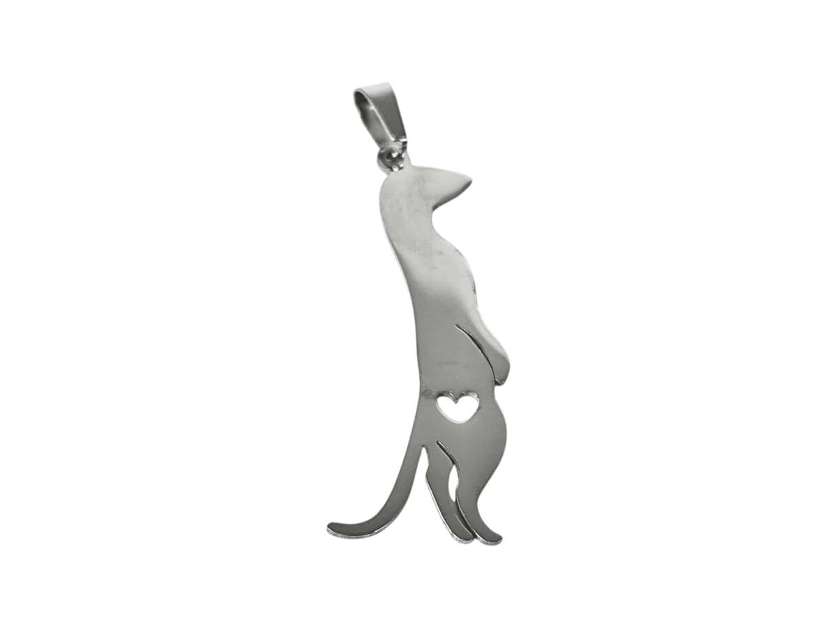 Meerkat pendant, Stainless steel, 19 x 54mm