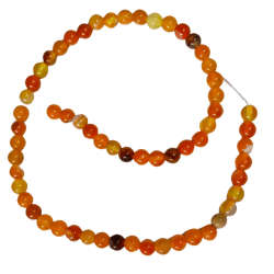Orange agate bead string, 6.2mm, 36cm