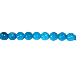 Blue Jadeite bead string, 6.8mm, 37cm