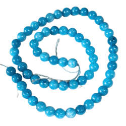 Blue Jadeite bead string, 6.8mm, 37cm