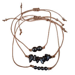 3 Hematite Bracelet set, adjustable