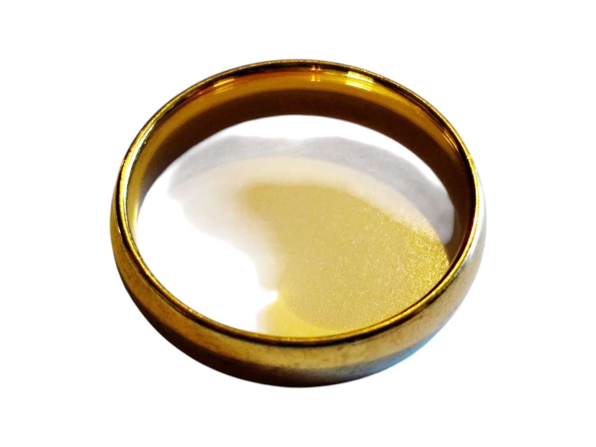 Stainless Steel Ring, Gold, 20x5mm