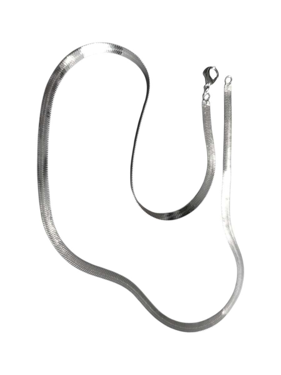 Blade Chain with lobster clasp, Stainless steel, 5mm wide, 46cm