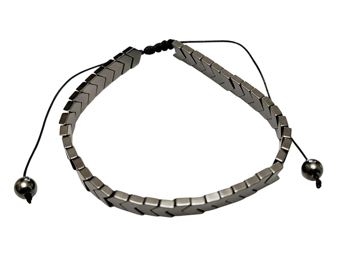 Hematite adjustable bracelet 5mm
