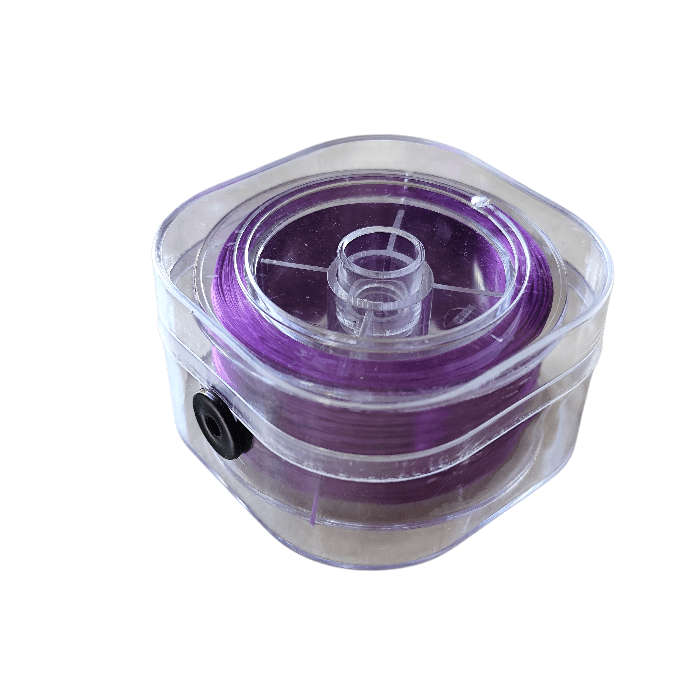 Bracelet beading string, 0.6mm, Approximately 50m, Purple