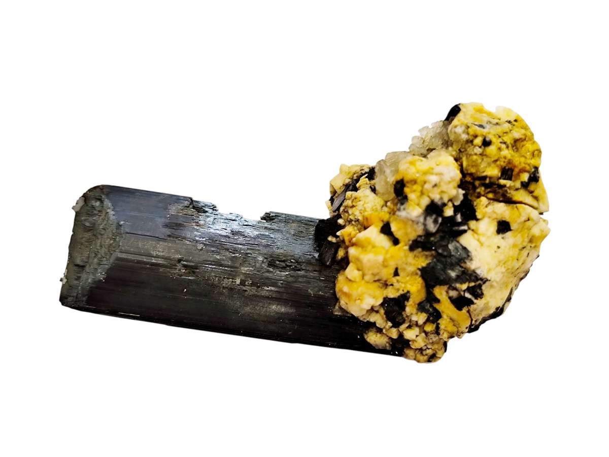 Schorl on feldspar, Erongo, Namibia 5.6cm