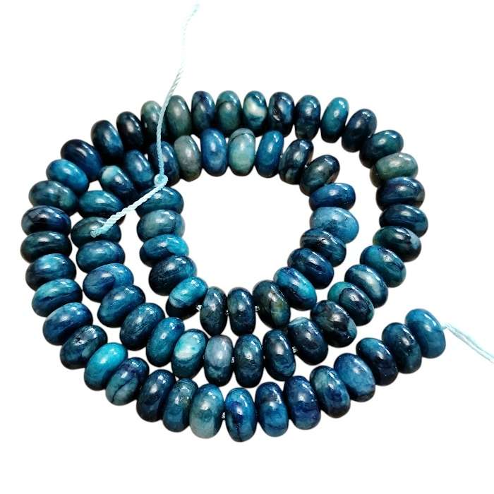Apatite 10.1mm rondelle bead string, 41cm