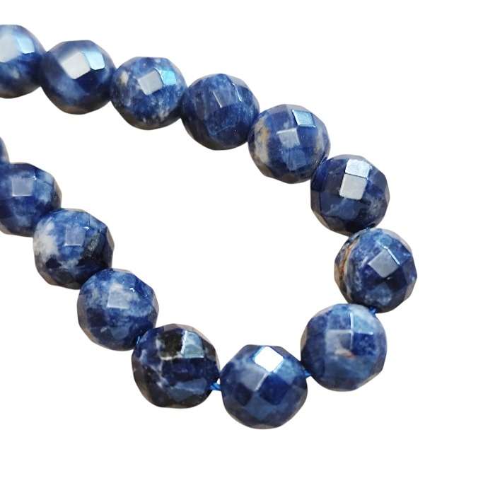 Faceted Sodalite 7.6mm bead string, 40cm