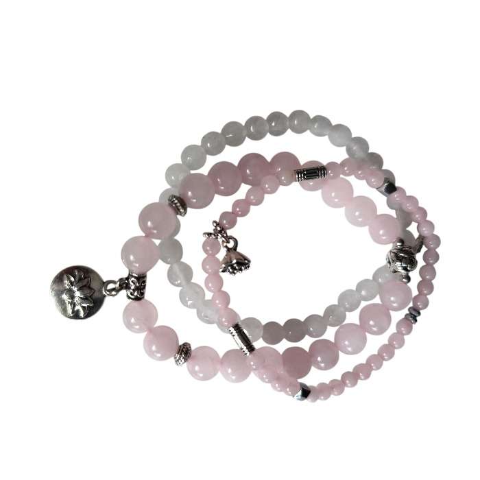 3 bracelet set, pink