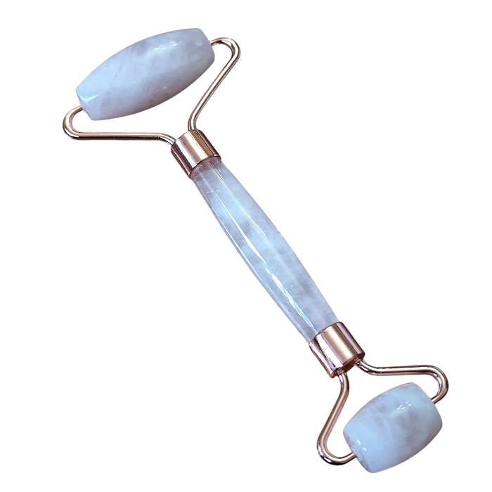 Rose Quartz derma roller, 14.5cm