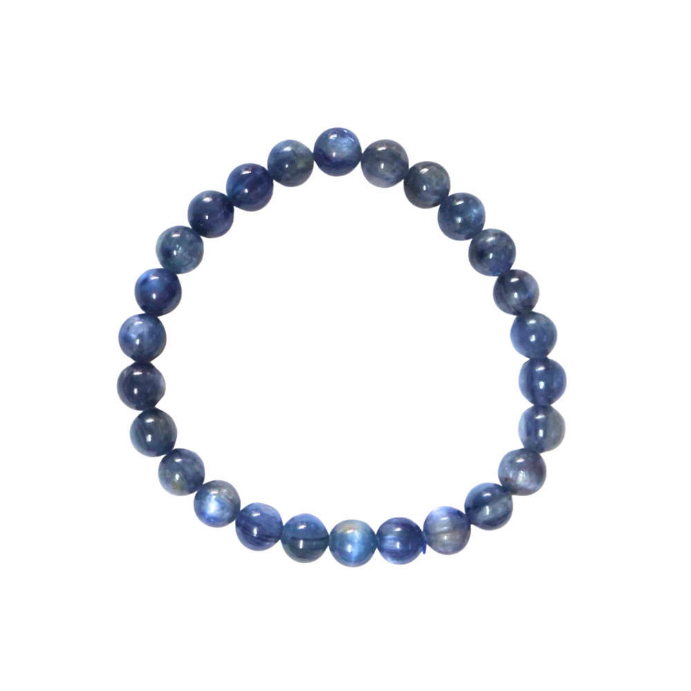 Kyanite bead bracelet, 7-7.5mm, stretchcord