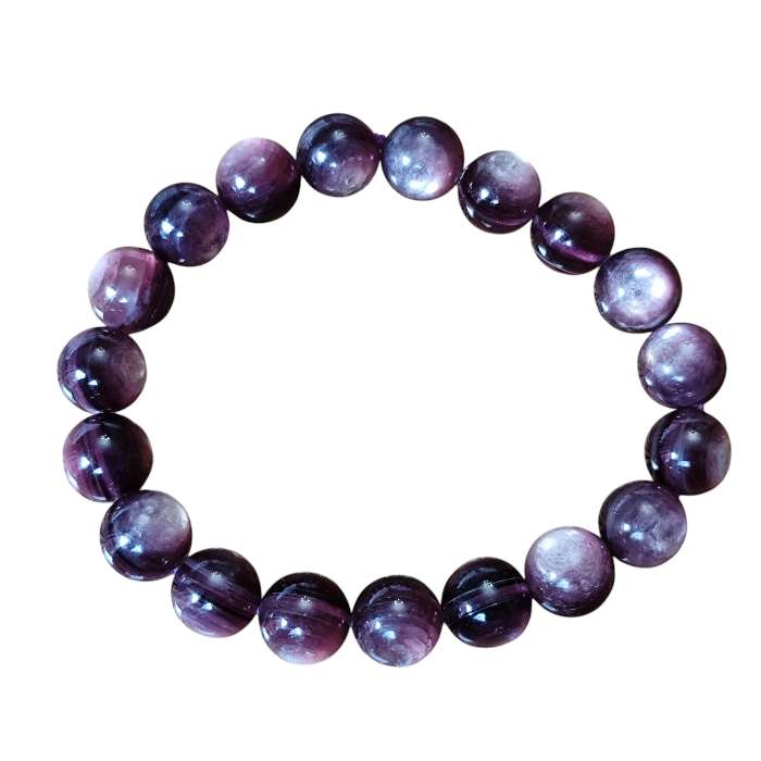 Lepidolite bead bracelet,10-10.5mm, stretchcord