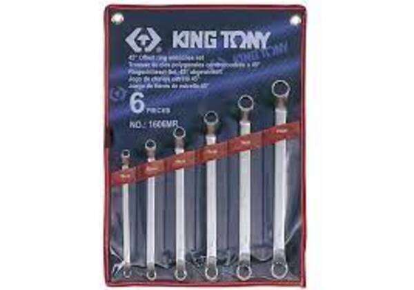 KING TONY  1606MR  6 PC. 45° Offset Ring Wrench Set