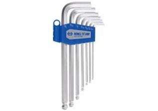 KING TONY 7PC Long Ball Hex Key Set 3/32"-3/8" | 20107SR