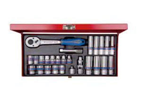 KING TONY 26PC 3/8" Drive Standard & Deep Socket Set 7-19mm | 3527MR
