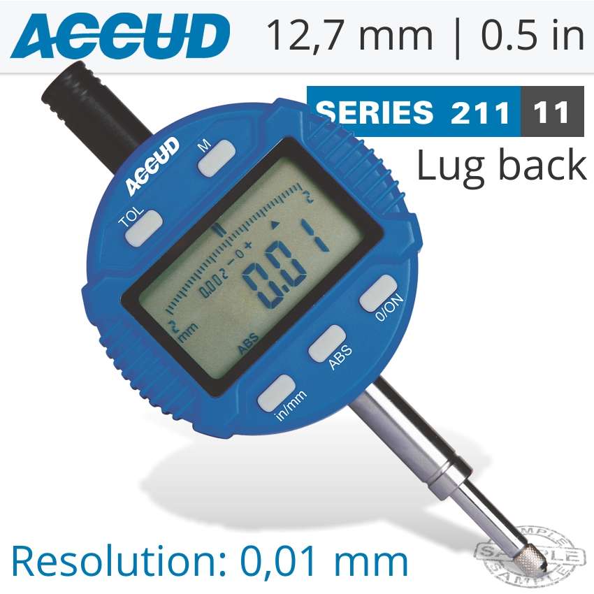 ACCUD DIGITAL INDICATOR LUG BACK 12.7MM/0.5"- AC211-010-11