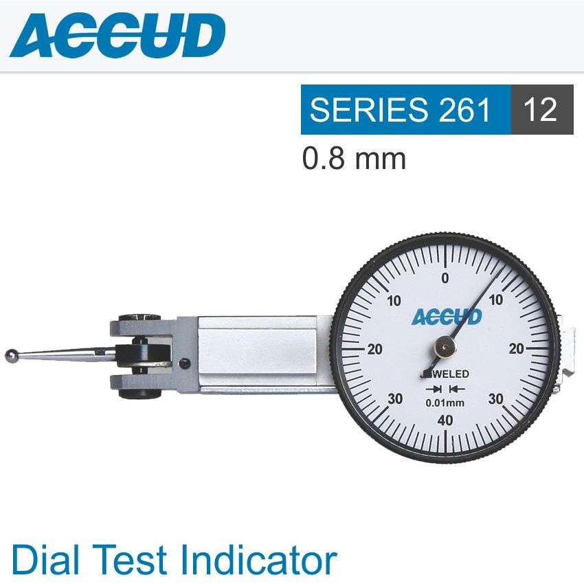 ACCUD DIAL TEST INDICATOR 0.8MM 37.5MM BEZELD- AC261-008-12